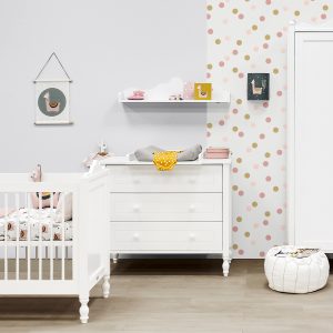 Verfijning Gedetailleerd Huiskamer Kidsmill Alaska Babykamer Wit Mat | Bed 60 x 120 cm + Commode + Kast  3-Deurs - Babykamertrends.nl