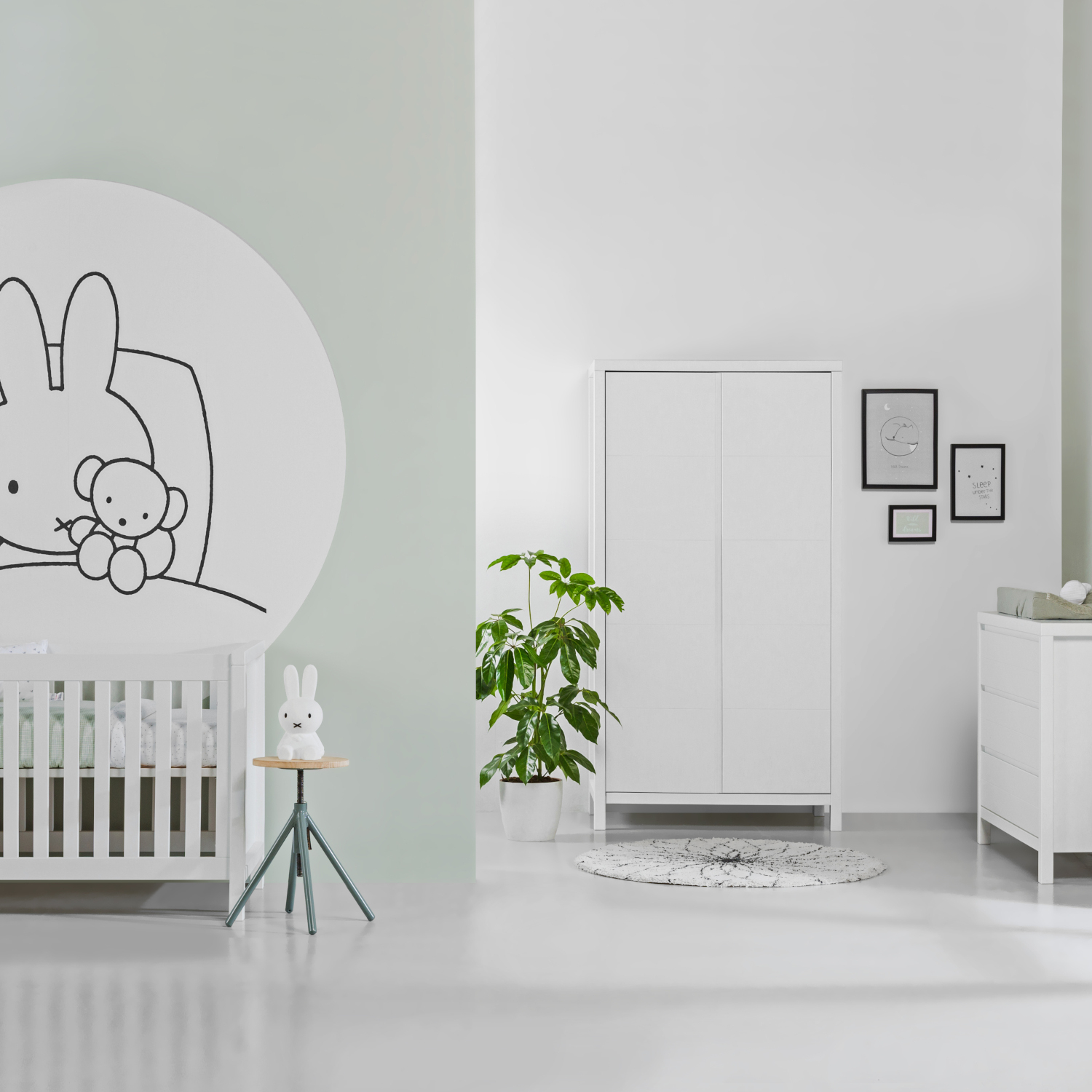 Europe Baby Atlantic Babykamer Wit | Bed 60 x 120 + Commode + Kast