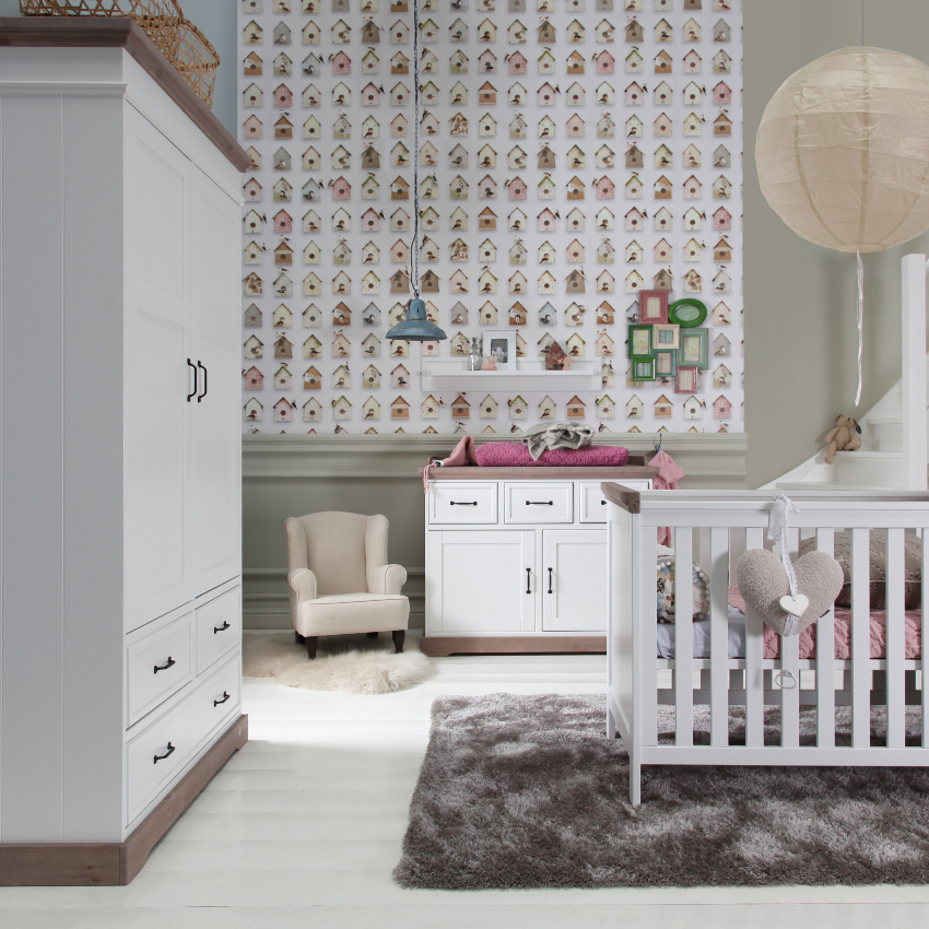 Kidsmill Savigno Babykamer Grijs | Bed 60 x 120 cm + Commode