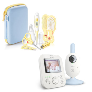Phillips Avent Babyfoon SCD835/26 en babyverzorgingsset SCH400/00