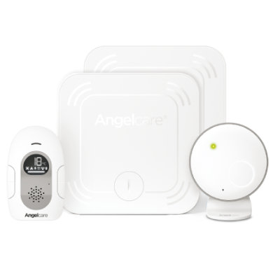 Angel care ® SmartSensor Pro 2: 2-in-1 babyfoon met audio- en bewegingsdetectie met twee draadloze sensormatten